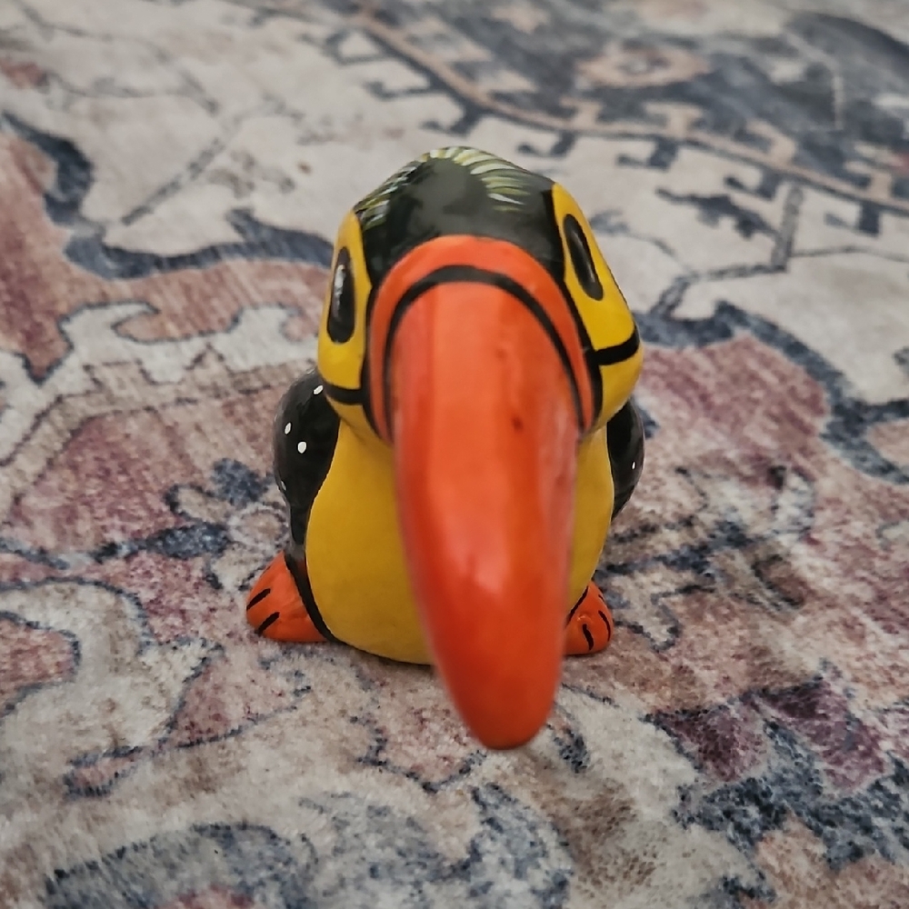 Colorful Ceramic Toucan Figurine